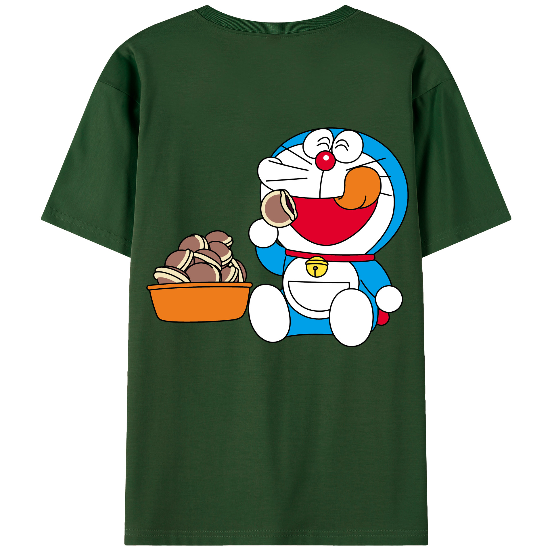（画像用） ドラえもん Doraemon 綿100％半袖Tシャツ（背面プリント）